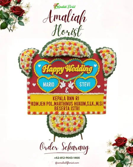 Papan Bunga Pernikahan Arjasari